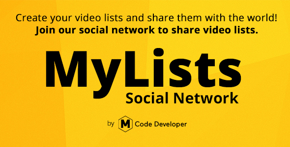 MyLists - Your Social Network to share Video Lists